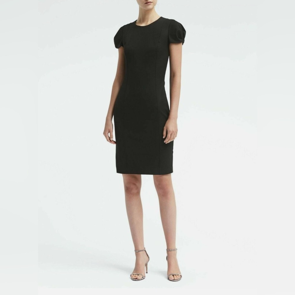 Banana Republic Pleated Cap Sleeve Dress